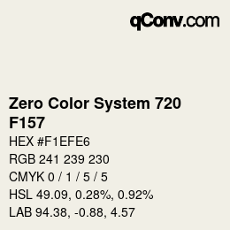 Color code: Zero Color System 720 - F157 | qconv.com