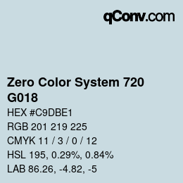 Código de color: Zero Color System 720 - G018 | qconv.com