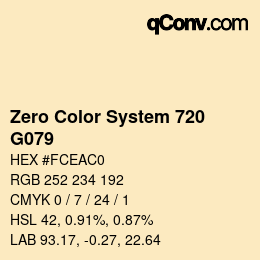 Código de color: Zero Color System 720 - G079 | qconv.com