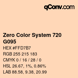 Code couleur: Zero Color System 720 - G095 | qconv.com