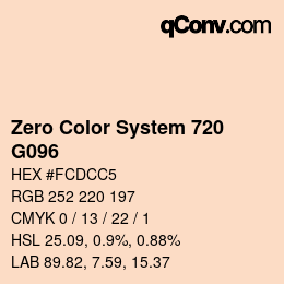 Code couleur: Zero Color System 720 - G096 | qconv.com