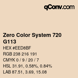 Color code: Zero Color System 720 - G113 | qconv.com