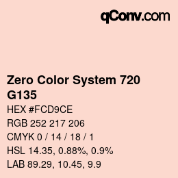 Code couleur: Zero Color System 720 - G135 | qconv.com