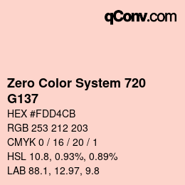 Color code: Zero Color System 720 - G137 | qconv.com