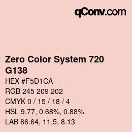Color code: Zero Color System 720 - G138 | qconv.com