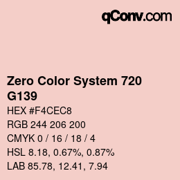 Color code: Zero Color System 720 - G139 | qconv.com