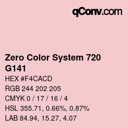 カラーコード: Zero Color System 720 - G141 | qconv.com