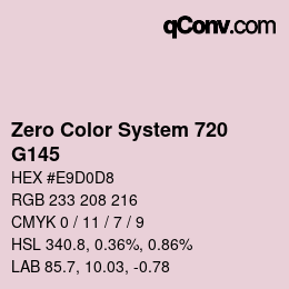Color code: Zero Color System 720 - G145 | qconv.com