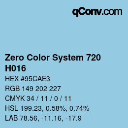 Código de color: Zero Color System 720 - H016 | qconv.com