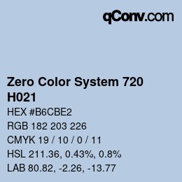 Farbcode: Zero Color System 720 - H021 | qconv.com