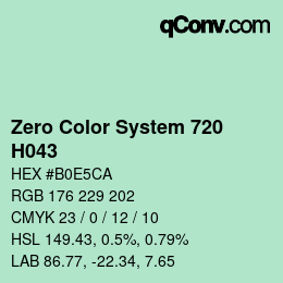 Código de color: Zero Color System 720 - H043 | qconv.com