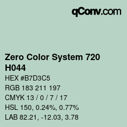 カラーコード: Zero Color System 720 - H044 | qconv.com