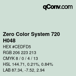 Código de color: Zero Color System 720 - H048 | qconv.com