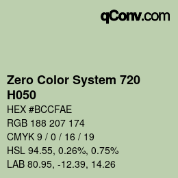Farbcode: Zero Color System 720 - H050 | qconv.com