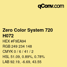 Color code: Zero Color System 720 - H072 | qconv.com