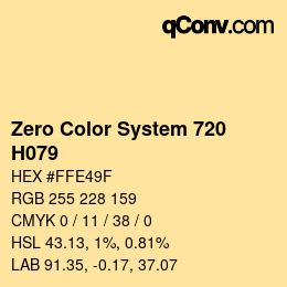 Color code: Zero Color System 720 - H079 | qconv.com