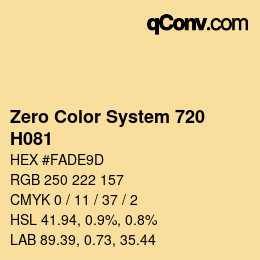 Code couleur: Zero Color System 720 - H081 | qconv.com