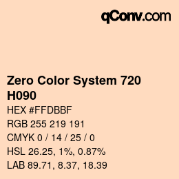 Color code: Zero Color System 720 - H090 | qconv.com