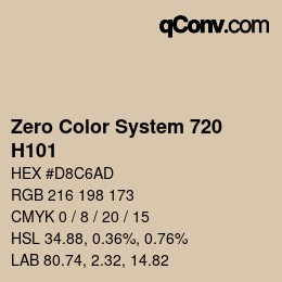 Color code: Zero Color System 720 - H101 | qconv.com