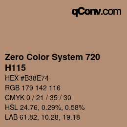 Color code: Zero Color System 720 - H115 | qconv.com