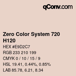 Color code: Zero Color System 720 - H120 | qconv.com