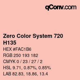 Color code: Zero Color System 720 - H135 | qconv.com