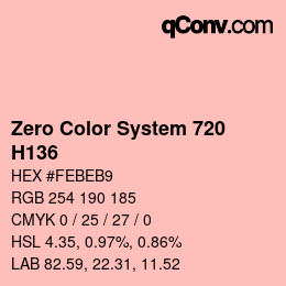 Color code: Zero Color System 720 - H136 | qconv.com
