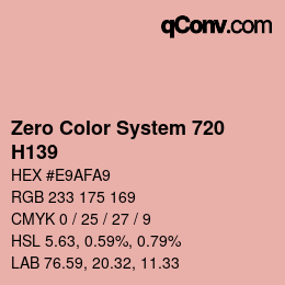 Color code: Zero Color System 720 - H139 | qconv.com