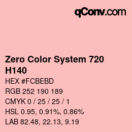 Color code: Zero Color System 720 - H140 | qconv.com