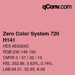 Color code: Zero Color System 720 - H141 | qconv.com