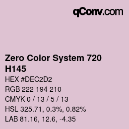 Color code: Zero Color System 720 - H145 | qconv.com