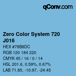 Code couleur: Zero Color System 720 - J016 | qconv.com