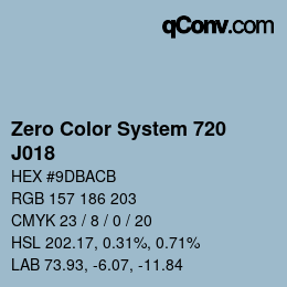 Código de color: Zero Color System 720 - J018 | qconv.com