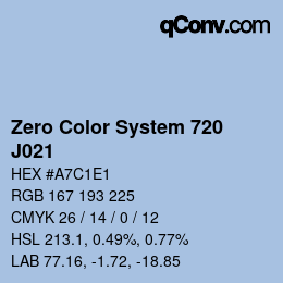 Farbcode: Zero Color System 720 - J021 | qconv.com