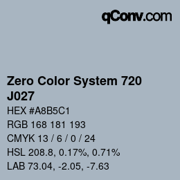 Código de color: Zero Color System 720 - J027 | qconv.com