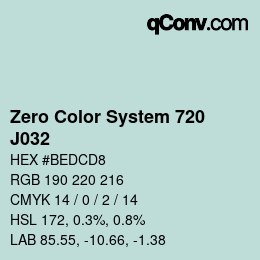 Código de color: Zero Color System 720 - J032 | qconv.com