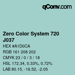 Color code: Zero Color System 720 - J037 | qconv.com