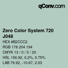 Código de color: Zero Color System 720 - J048 | qconv.com