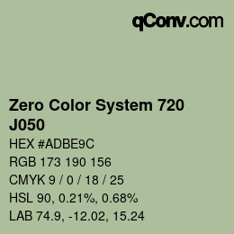 Código de color: Zero Color System 720 - J050 | qconv.com