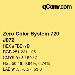 Color code: Zero Color System 720 - J072 | qconv.com