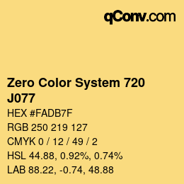 Color code: Zero Color System 720 - J077 | qconv.com