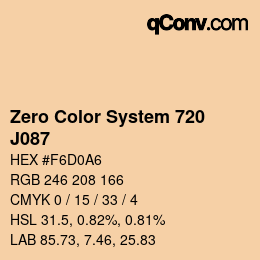 Farbcode: Zero Color System 720 - J087 | qconv.com