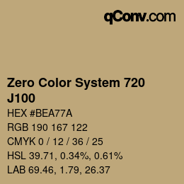 Color code: Zero Color System 720 - J100 | qconv.com