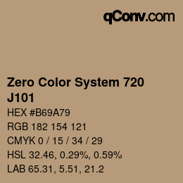 Color code: Zero Color System 720 - J101 | qconv.com