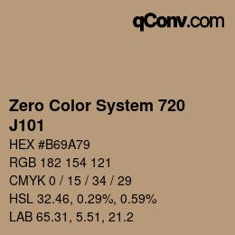 カラーコード: Zero Color System 720 - J101 | qconv.com