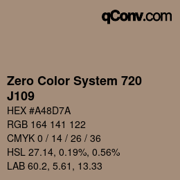 Código de color: Zero Color System 720 - J109 | qconv.com
