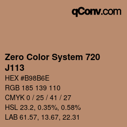 Color code: Zero Color System 720 - J113 | qconv.com