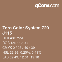 Color code: Zero Color System 720 - J115 | qconv.com