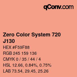 Color code: Zero Color System 720 - J130 | qconv.com