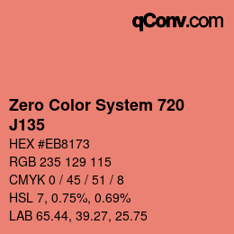 Code couleur: Zero Color System 720 - J135 | qconv.com